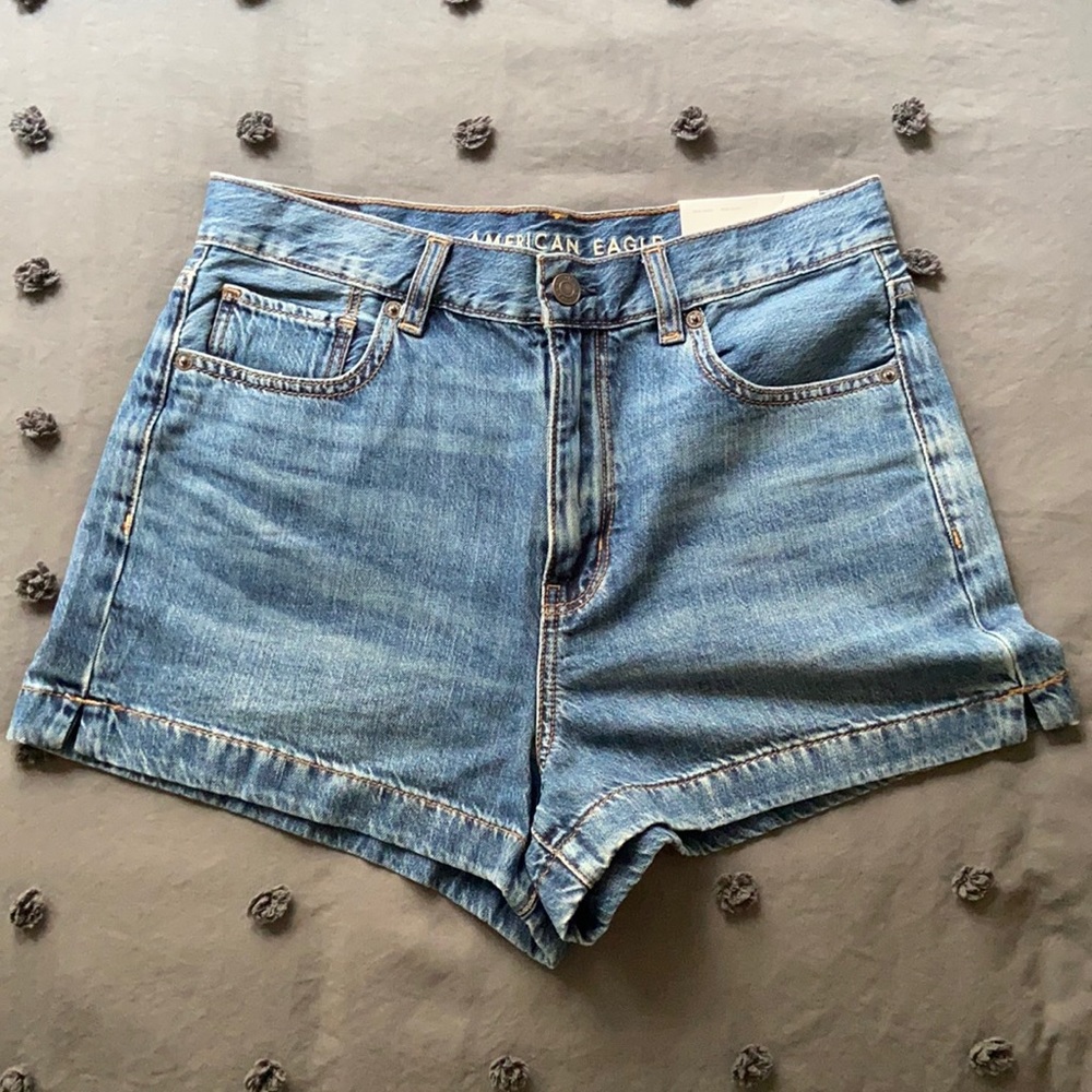 AE denim mom shorts